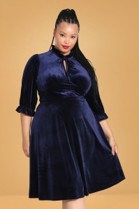 Bunny - 50s Orion Mid Dress in Blue 2