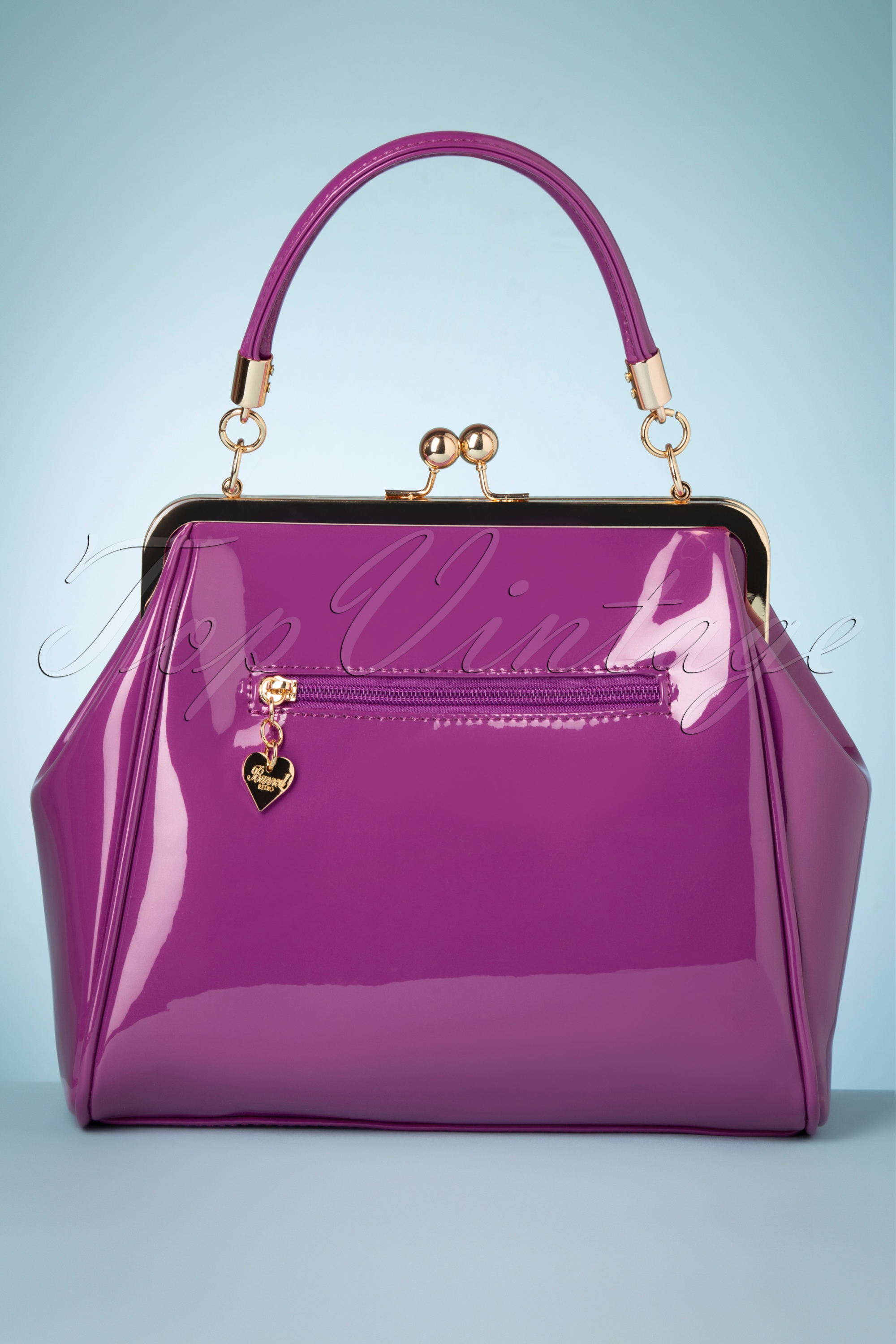 Banned Retro - American Vintage Patent tas in fuchsia 5