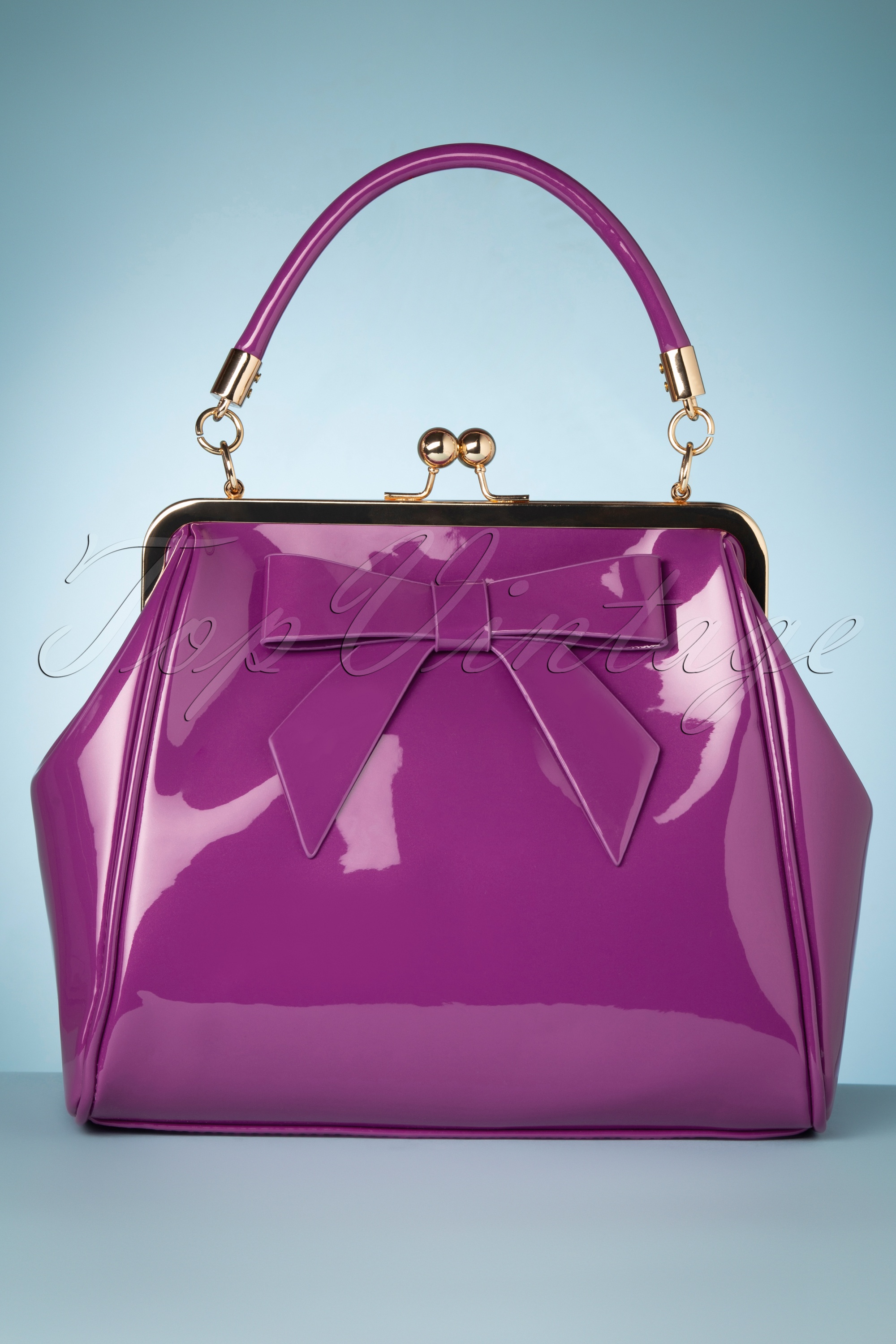 Banned Retro - American Vintage Patent tas in fuchsia 2