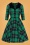 Beryl Mid Dress Années 50 en Vert