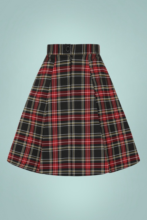 Bunny - 60s Smith Swing Skirt in Black and Red 2