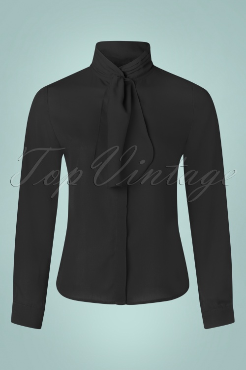 Banned Retro - Grace blouse in zwart