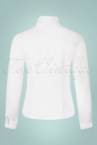 Banned Retro - 50s Grace Blouse in Off White 4