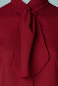 Banned Retro - 50s Grace Blouse in Burgundy 4