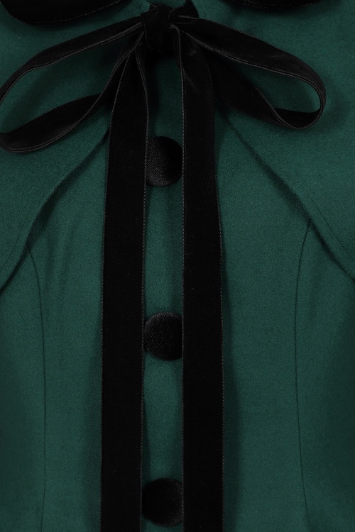 Bunny - Anouk Coat Années 50 en Vert Profond 6