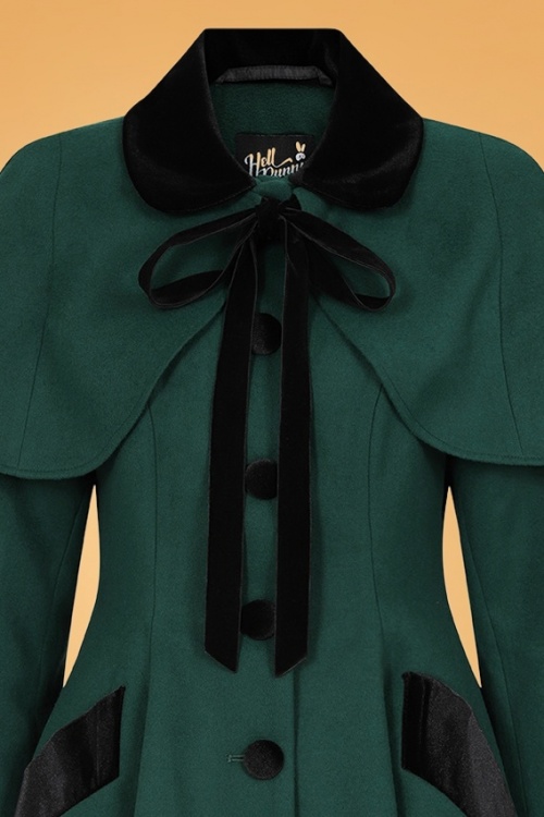 Bunny - 50s Anouk Coat in Deep Green 5