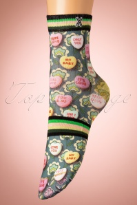XPOOOS - Amore sokken in groen