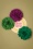 70s Hair Flowers Set in Clover, Meadow and Para Green