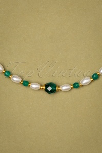 Urban Hippies - 50s Pearl Necklace in Teal 2