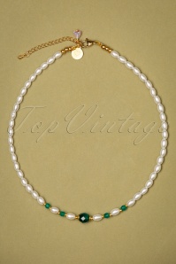 Urban Hippies - 50s Pearl Necklace in Teal