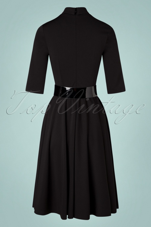 Topvintage Boutique Collection - Topvintage exclusive ~ Sandra swing jurk in zwart 6