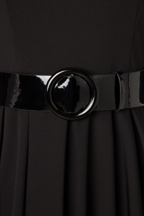 Topvintage Boutique Collection - Topvintage exclusive ~ Sandra swing jurk in zwart 5