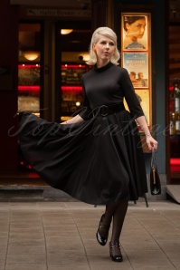 Topvintage Boutique Collection - Topvintage exclusive ~ Sandra swing jurk in zwart