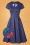 TopVintage Boutique 42921 Olivia Short Sleeve Swing Dress Navy 220718 509 Z