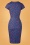 TopVintage Boutique 42923 Olivia Short Sleeve Pencil Dress Navy 220718 508 W