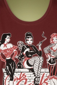 Queen Kerosin - 50s Girls Girls Girls T-Shirt in Terra 4