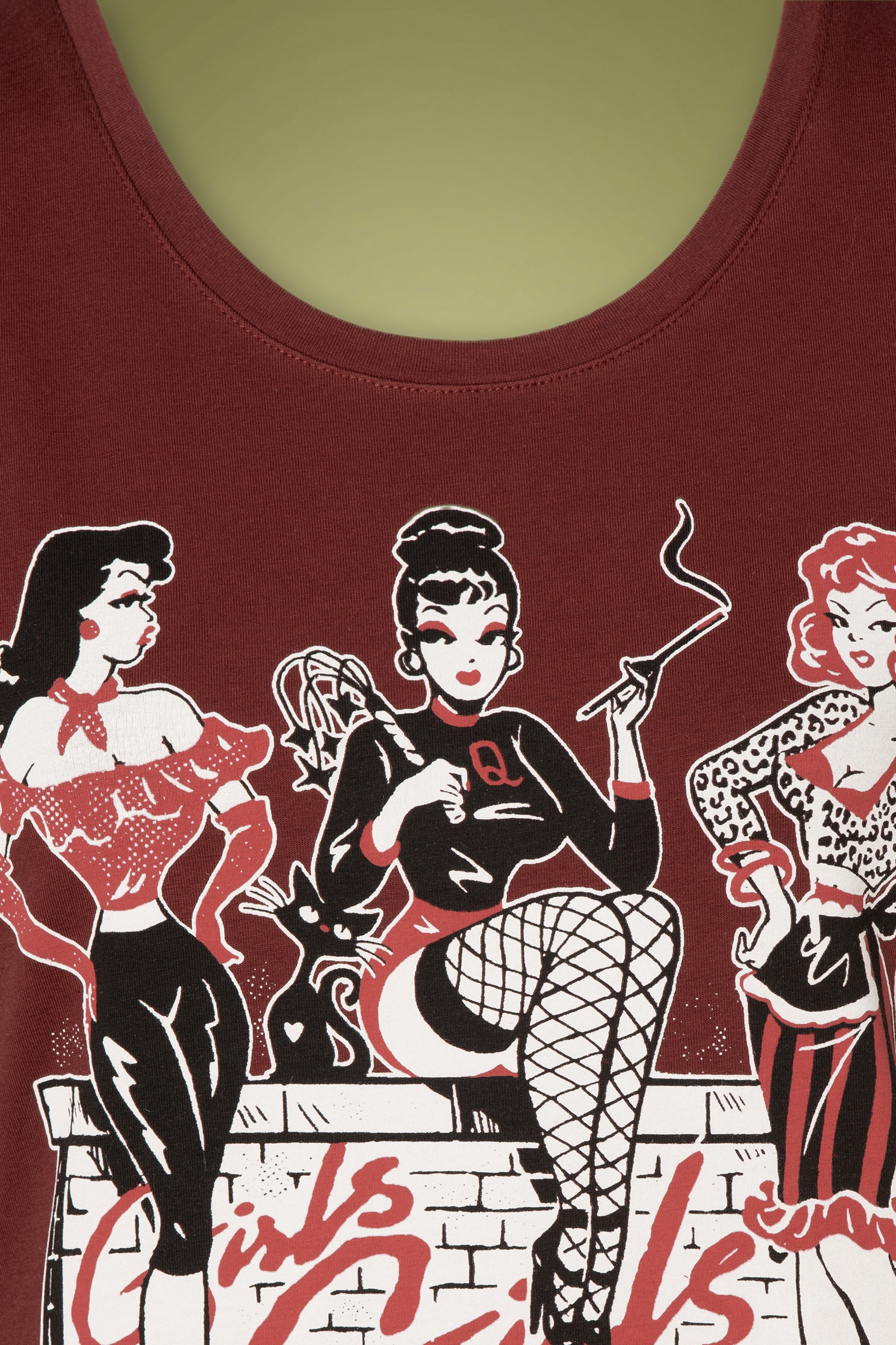 Queen Kerosin - Girls Girls Girls T-shirt in terra 4