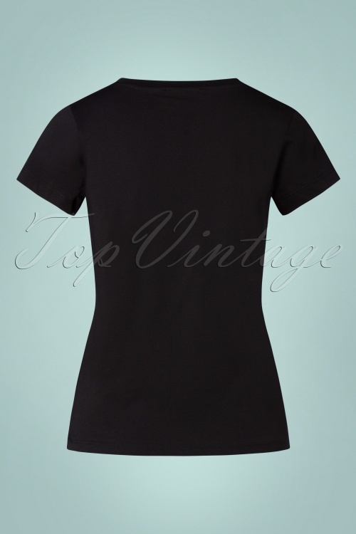 Mademoiselle YéYé - 60s C'est La Fucking Vie T-Shirt in Black 2