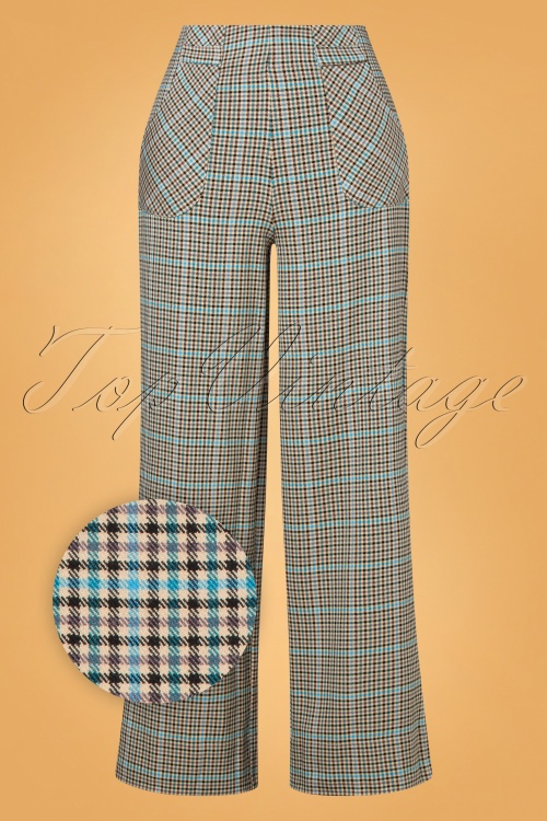 Mademoiselle YéYé - Marlene At The Sea Plaid Culotte in Creme