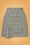 60s A Day In Paradise Plaid Skirt in Cream