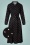 More Fantastique Polka Dots Midi Dress Années 60 en Noir
