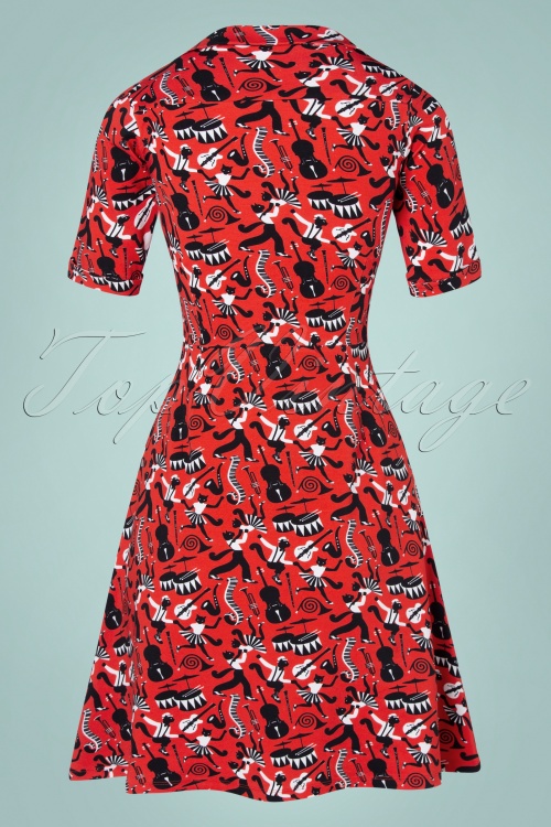 Cissi och Selma - 60s Monica Klarinett Dress in Red 5