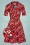 Monica Klarinet Dress Années 60 en Rouge