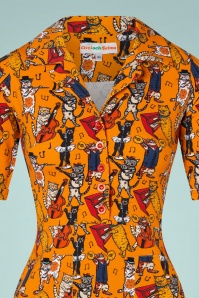 Cissi och Selma - 60s Monica Jazzkatt Dress in Orange 3