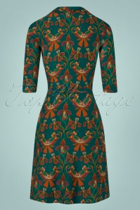 Bakery Ladies - 60s Flora Polo Dress in Pine Green 5