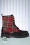 Lola Ramona - 60s Shelly Vegan Highland Tartan Boots in Red and Black 3