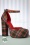 Lola Ramona - Marilyn Melba Vegan Tartan Platform Pumps Années 70 en Vert Foncé