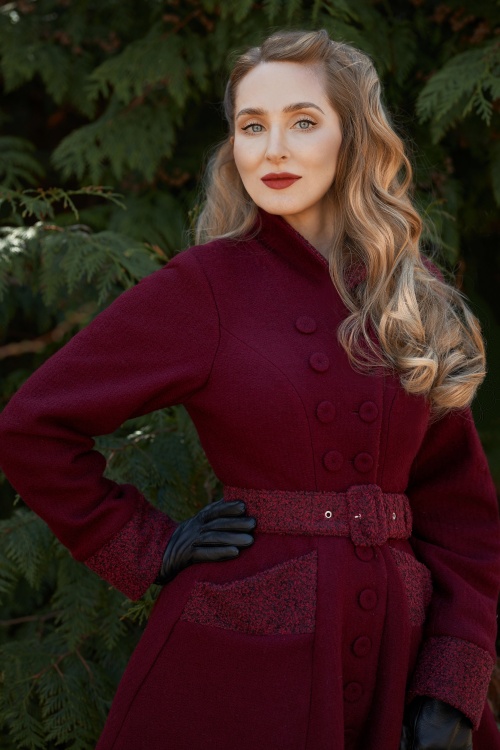 Miss Candyfloss 43937 Coat Wine 20220818 021LW