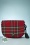 Lola Ramona - Debbie Tartan Vegan Handbag Années 50 en Rouge