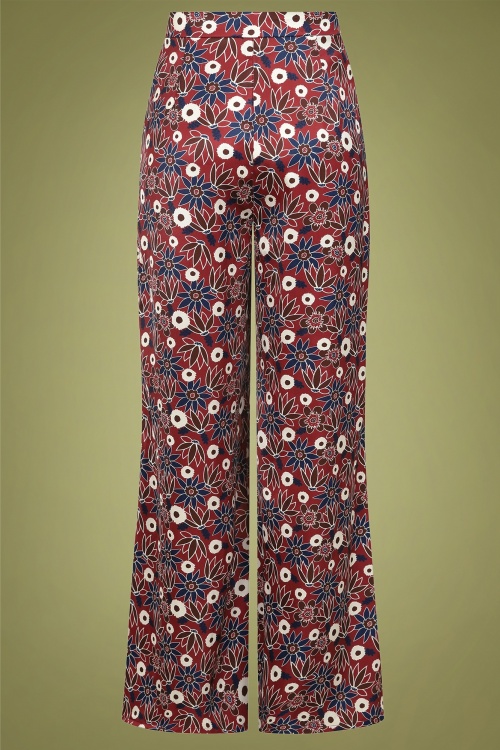 Bright and Beautiful - 70s Monica Erigeron Meadow Trousers in Multi 4