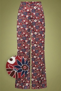 Bright and Beautiful - Monica Erigeron Meadow Trousers Années 70 en Multi