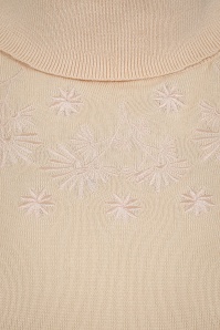 Bright and Beautiful - 70s Quincy Turtleneck Knitted Top in Cream 3
