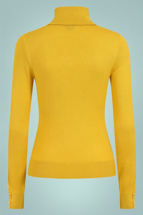 Bright and Beautiful - Quincy Rollkragen Knitted Shirt in Senf 2