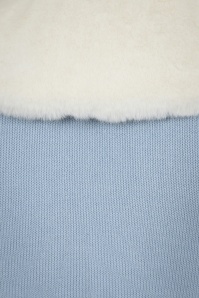Collectif Clothing - Fleur Imitatiebont vest in blauw 5