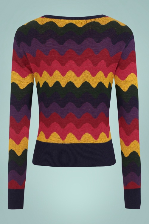 Collectif Clothing - Machi Wave Pullover in Multi 2