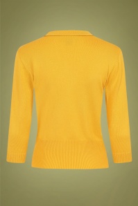 Collectif Clothing - 60s Maya Polo Top in Mustard 3