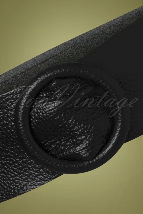 20to - Leather Belt Années 60 en Noir 3