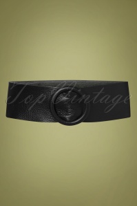 20to - 60s Leather Belt in Black