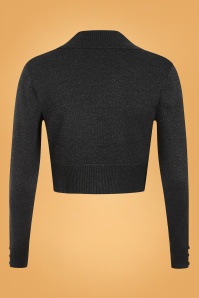 Collectif Clothing - 50s Jean Glitter Bolero in Black 4