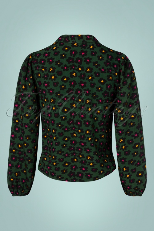 Sugarhill Brighton - Liza Painted Floral blouse in groen 5
