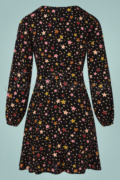 Sugarhill Brighton - 60s Juliette Cutout Stars Fit and Flare Dress in Black 3