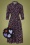 Paola Leopard Love Midi Shirt Dress Années 60 en Noir