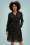 Zadie Calestial Nights Shirt Dress Années 70 en Noir