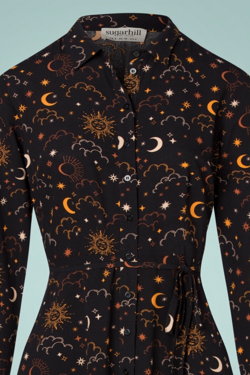 Sugarhill 43332 Swingdress Black Sun Star Moon 08302022 605V
