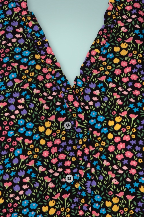 Sugarhill Brighton - Alicia Ditsy Floral Frill Edge blouse in multi 3