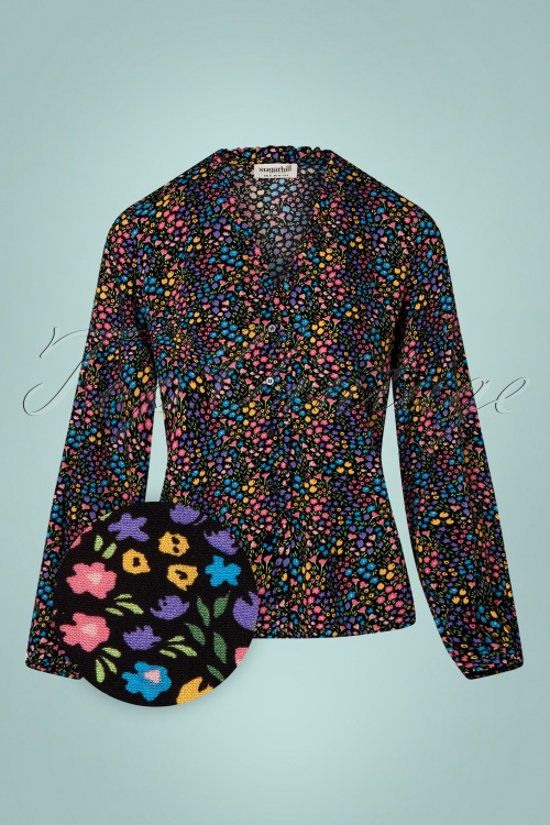 Sugarhill Brighton - Alicia Ditsy Floral Frill Edge blouse in multi